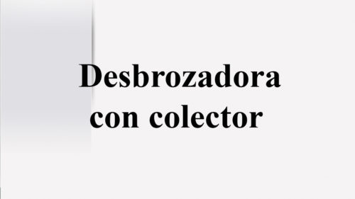 Desbrozadora con colector